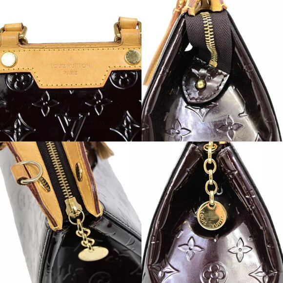 LOUIS VUITTON Brea PM Hand Bag Monogram Vernis Leather Amarante - Picture 8 of 16